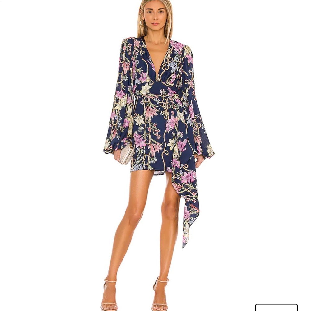 Katie May Navy Lily Long Sleeve Sleepless Nights Mini Dress